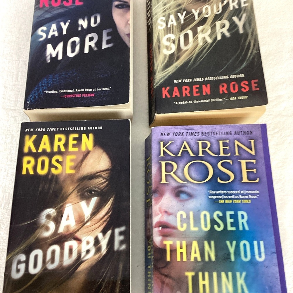 Karen Rose Books Thriller Suspense Romantic Murder Lot of 4 PB NYT Bestsellers‎